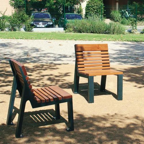 Poltrona urbana contemporanea - NUANCE - univers & cité | mobilier urbain - in legno / in acciaio / per spazi pubblici