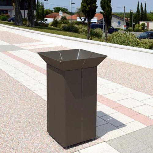 Portarifiuti pubblico - ORIA - univers & cité | mobilier urbain - in acciaio / antiterrorismo / senza coperchio