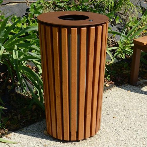 Portarifiuti pubblico - EXOTICA  - univers & cité | mobilier urbain - da parete / in acciaio / in legno