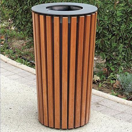 Portacenere da terra - EXOTICA - univers & cité | mobilier urbain - in acciaio / in legno / per esterni