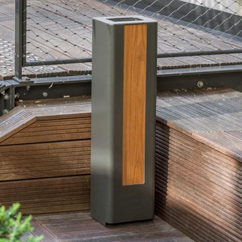 Portacenere da terra - LIA - univers & cité | mobilier urbain - in acciaio / per esterni / per spazio pubblico