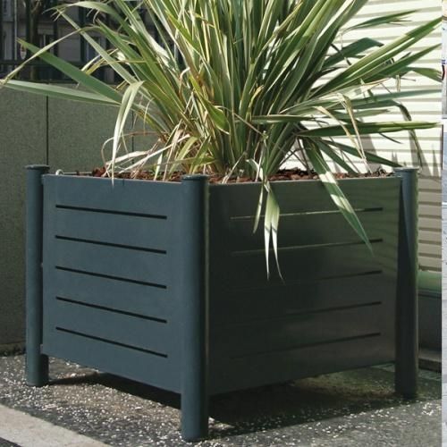 Fioriera in acciaio - FLORA  - univers & cité | mobilier urbain - quadrata / su misura / ad altezza regolabile