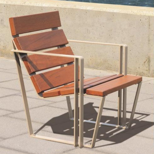 Poltrona contemporanea - KYMO  - univers & cité | mobilier urbain - in legno / in acciaio / in materiale riciclato
