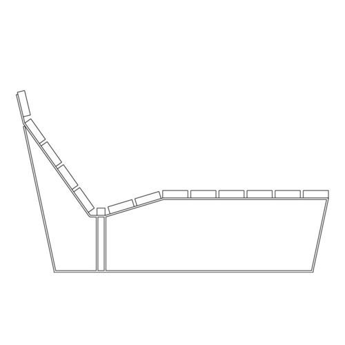 Chaise longue contemporanea - KYMO - univers & cité | mobilier urbain - in legno / in acciaio / da esterno