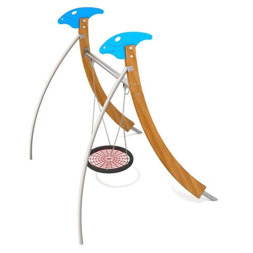 Altalena per parco giochi - 8509 - BUGLO Sp.zo.o. - in acciaio inossidabile / in legno / in HDPE