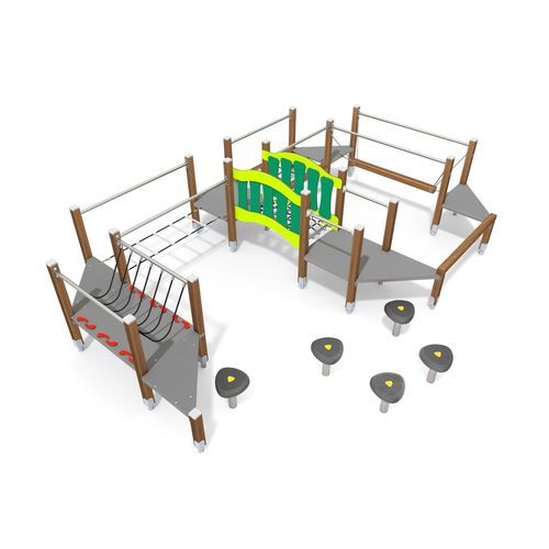 Percorso a ostacoli per parco giochi - 8914 - BUGLO Sp.zo.o. - piattaforma / con sabbiera / passo passo