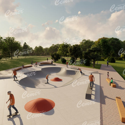 Skatepark in calcestruzzo - XGSP 102 - Cemer Kent Ekipmanlari San. Tic. Ltd. Sti - modulare