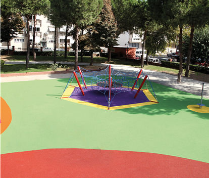 Pavimento a quadrotte - Cemer Kent Ekipmanlari San. Tic. Ltd. Sti - in EPDM / per esterni / per parco giochi