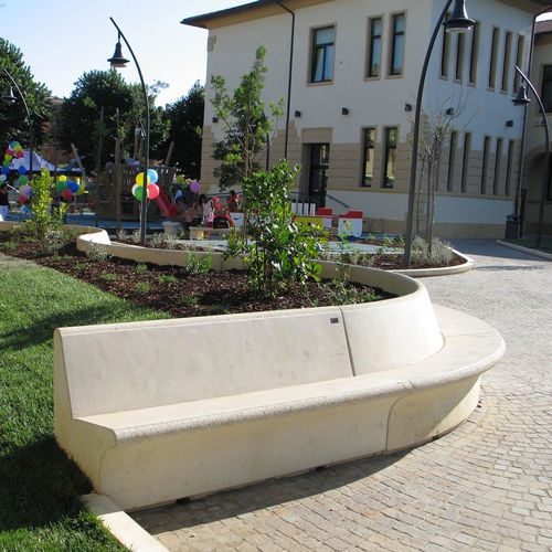 Panca per spazi pubblici contemporanea - PANCA DEL GOLFO - VASART URBAN DESIGN - in calcestruzzo / con schienale / senza braccioli