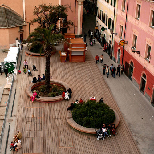 Panca per spazi pubblici contemporanea - ZEFIRO - VASART URBAN DESIGN - in legno / in acciaio galvanizzato / in acciaio inossidabile
