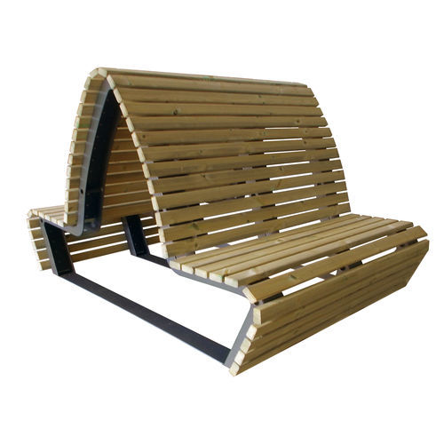 Panca per spazi pubblici contemporanea - WHALE - VASART URBAN DESIGN - in legno / in metallo verniciato / con schienale