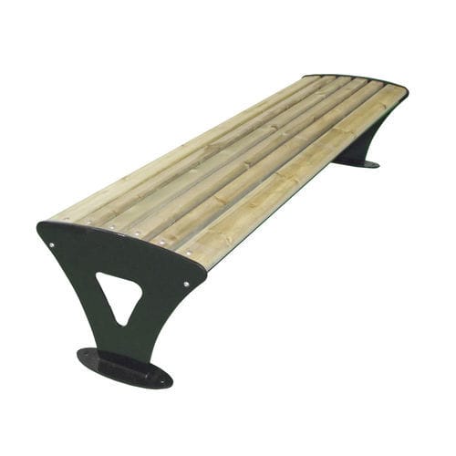 Panca per spazi pubblici contemporanea - DELTA - VASART URBAN DESIGN - in legno / in metallo verniciato / con schienale