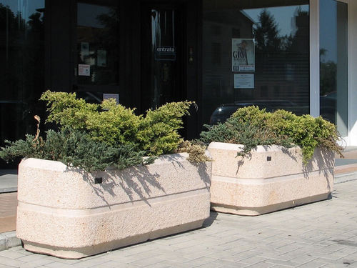 Fioriera in calcestruzzo - QUARZO - VASART URBAN DESIGN - rettangolare / rotonda / contemporanea