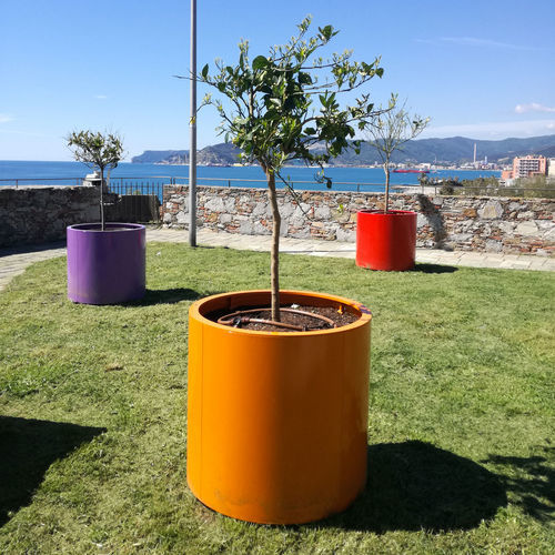 Fioriera in acciaio inossidabile - POT - VASART URBAN DESIGN - in metallo verniciato / rotonda / contemporanea