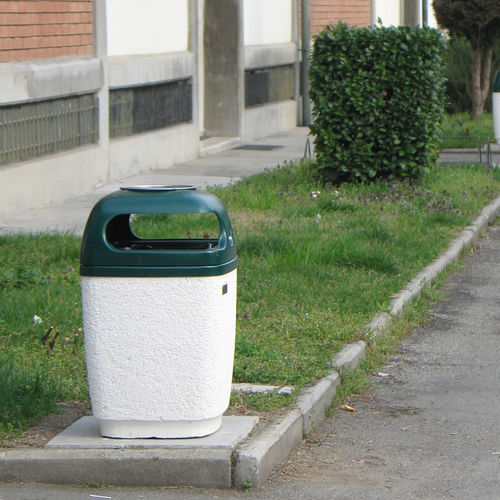 Portarifiuti pubblico - SATURNO - VASART URBAN DESIGN - in acciaio inossidabile / in ABS / in calcestruzzo