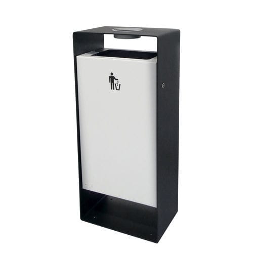 Portarifiuti pubblico - DRAWER - VASART URBAN DESIGN - in metallo verniciato / con portacenere integrato / con coperchio