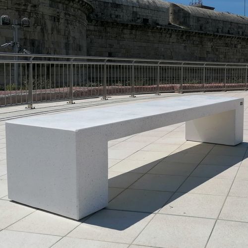 Panca per spazi pubblici contemporanea - STATION - VASART URBAN DESIGN - in legno / in calcestruzzo / in acciaio inossidabile
