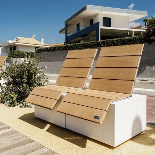 Poltrona urbana contemporanea - RELAX  - VASART URBAN DESIGN - in composito / in acciaio inossidabile lucido / FSC