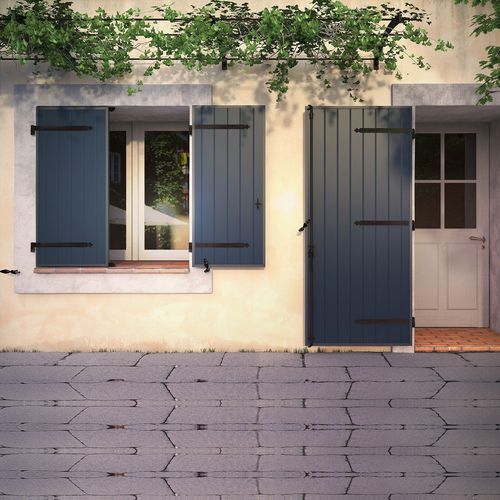 Persiana battente - PLANÉO ALU - FRANCIAFLEX - in alluminio laccato / aspetto legno / per finestra