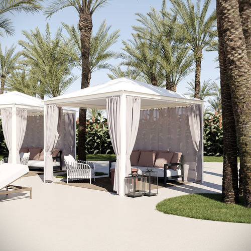 Gazebo in alluminio - SMART - UNOSIDER - tetto in tela / contract