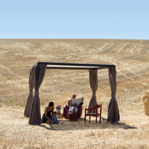 Pergola autoportante - RESORT - UNOSIDER - in alluminio / con copertura in tela / retrattile