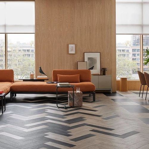 Pavimento in plastica riciclata - ALLURA DECIBEL B+ - Forbo Flooring Systems - in PVC / in PET / per soggiorno