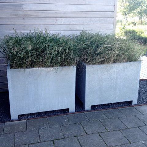 Fioriera in acciaio galvanizzato - SALIX / SORBUS - Greenmax - rettangolare / quadrata / conica