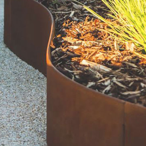 Bordura da giardino - Greenmax - in acciaio / curva / dritta