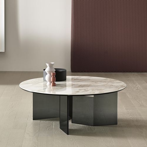 Tavolino basso contemporaneo - METROPOLIS - TONELLI Design - in vetro / in bronzo / in marmo
