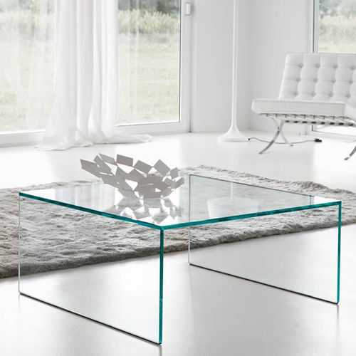 Tavolino basso contemporaneo - EDEN - TONELLI Design - in vetro / rettangolare / quadrato