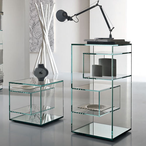Scaffale contemporaneo - LIBER - TONELLI Design - in vetro