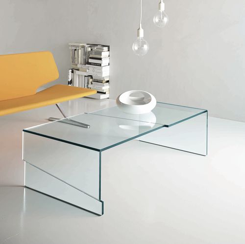 Tavolino basso contemporaneo - STRAPPO - TONELLI Design - in vetro / rettangolare / per uso residenziale