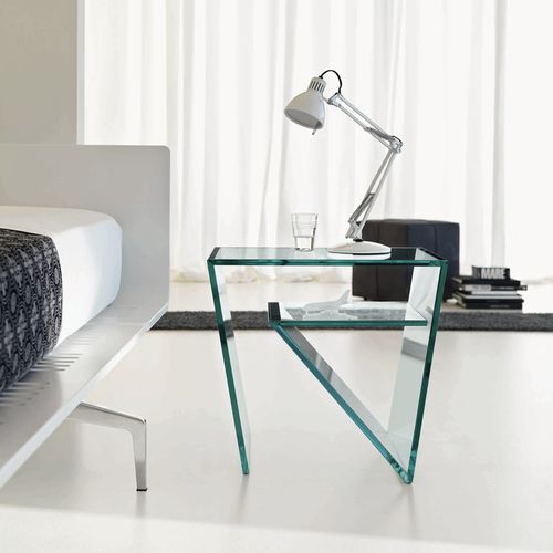 Tavolo d'appoggio contemporaneo - ZEN - TONELLI Design - in vetro / rettangolare / per uso residenziale