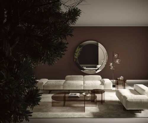 Divano modulare - SOFT GLASS - TONELLI Design - d'angolo / design originale / in tessuto