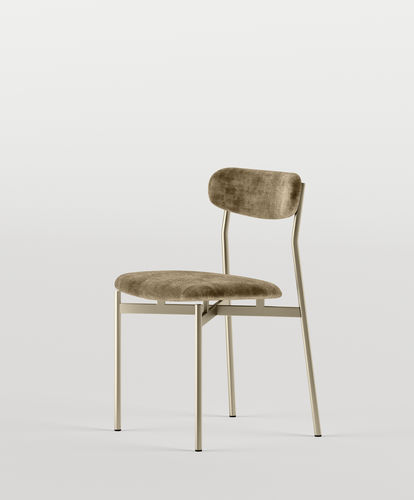 Sedia contemporanea - MIT - TONELLI Design - da interno / in tessuto / con supporto in metallo cromato