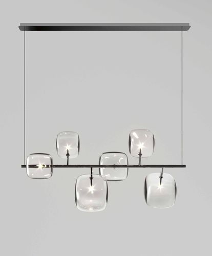 Lampada a sospensione - HYPERION H - TONELLI Design - in metallo / in vetro curvato / design originale