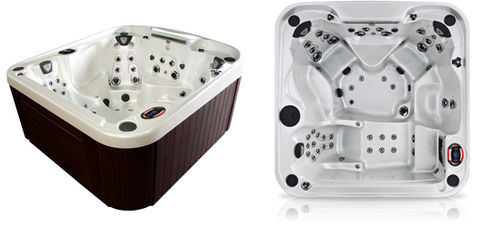 Spa fuoriterra - CURVE : RADIANCE  - COAST SPAS - quadrata / 6 posti / per uso residenziale