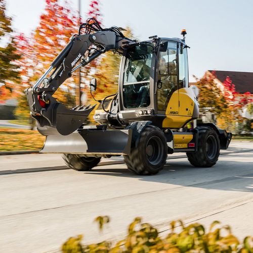 Escavatore midi - 9MWR - MECALAC Baumaschinen GmbH - su ruote / compatto / girevole