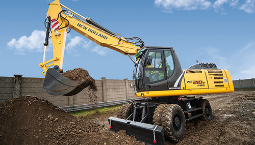 Escavatore intermedio - WE 210B PRO - New Holland Construction - gommato / multifunzione / per cantiere