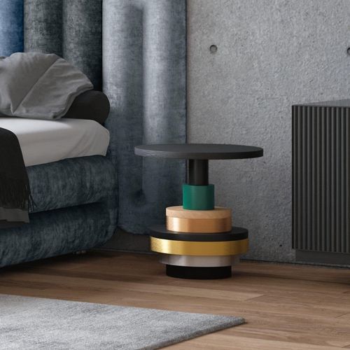 Tavolo d'appoggio contemporaneo - DISQUO - BRETZ - in rovere / in legno laccato / in legno tinto