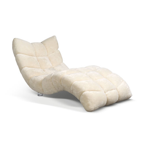 Chaise longue contemporanea - CLOUD 7 - BRETZ - in tessuto / in legno / bianca