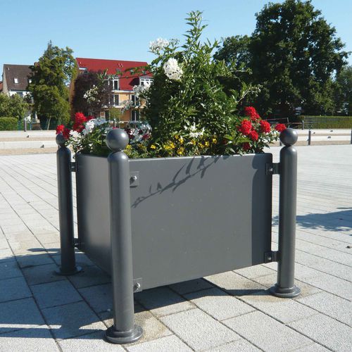 Fioriera in acciaio - 4025.70PB - Schake GmbH - quadrata / contemporanea / da esterno