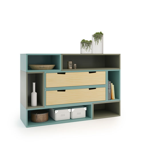 Credenza contemporanea - ESPACE LOGGIA - in rovere / in MDF / in pino