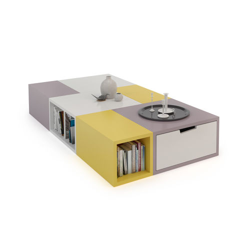 Tavolino basso contemporaneo - ESPACE LOGGIA - in rovere / in MDF / in pino