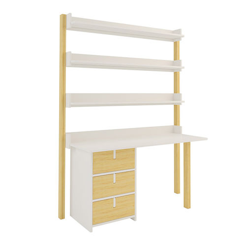 Scrivania contemporanea - ESPACE LOGGIA - in legno / con ripiano