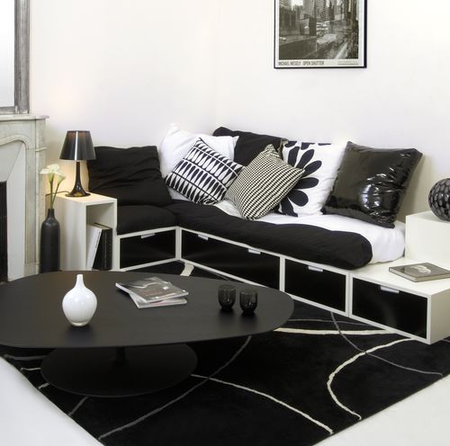 Divano letto - THE COSY - ESPACE LOGGIA - d'angolo / contemporaneo / in tessuto