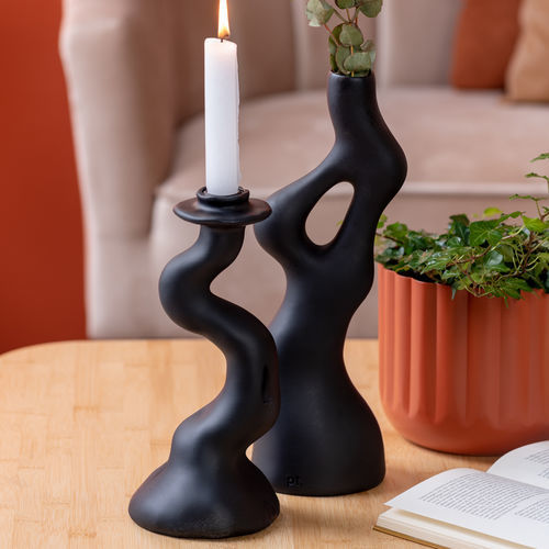 Portacandela in resina - Organic Swirl - KARLSSON CLOCKS