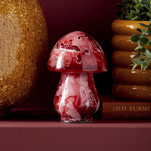 Scultura in vetro soffiato - Mushroom - KARLSSON CLOCKS - da appoggio / blu / rossa
