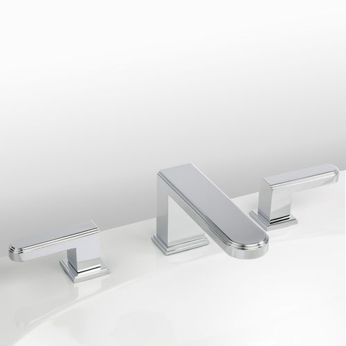 Miscelatore doppio comando per lavabo - C01-1301 TRANSATLANTIQUE - Cristal&Bronze - da appoggio / in ottone cromato / da bagno