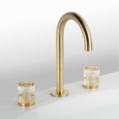 Miscelatore doppio comando per lavabo - C23-1301 CÉLESTE - Cristal&Bronze - da appoggio / in ottone / in oro